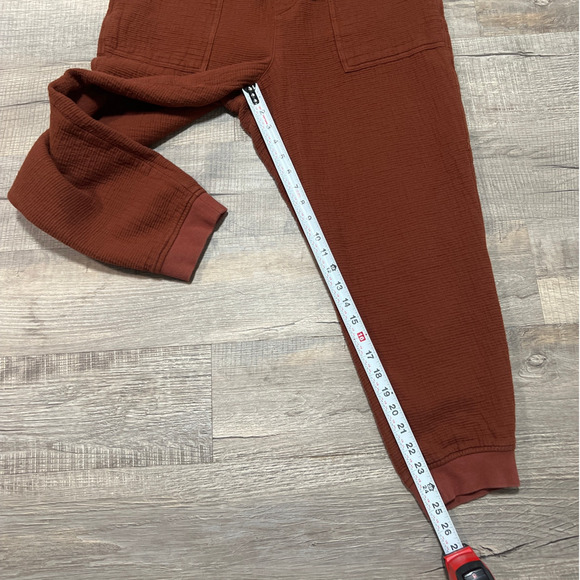 Madewell Waffleback Jogger Pants Womens Large Brown Boho Casual Pull On ND060 - Picture 10 of 10